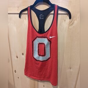 Nike Dri-Fit Red Scarlet OSU Ohio State Athletic Exercise Tank Top Buckeye